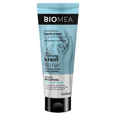 Biomea Moisturizing Hand Cream (Silnie nawilżający krem do rąk do skóry suchej i podrażnionej)