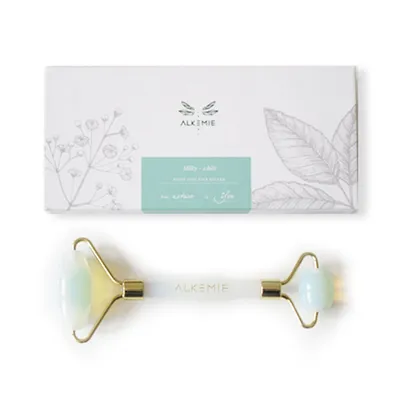 Alkmie Milky White, White Opalite Face Roller (Liftingująco - chłodzący roller do twarzy z opalitu)