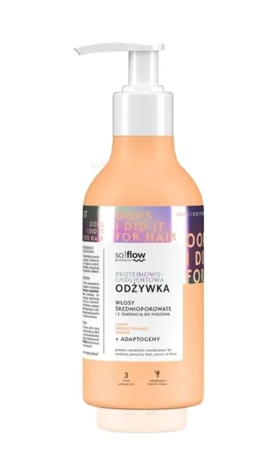 so!flow Proteinowo-emolientowa odżywka do włosów średnioporowatych  i z tendencją do puszenia