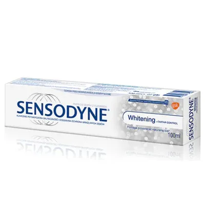 Sensodyne Whitening + Tartar Control, Pasta do zębów