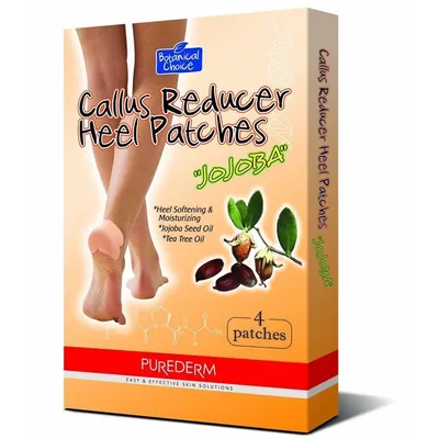 Purederm Botanical Choice, Jojoba Callus Reducer Heel Patches (Plastry na zniszczone pięty)