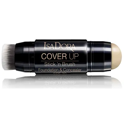 IsaDora Cover Up, Stick'n Brush Foundation and Concealer SPF30 (Kryjący podkład z pędzlem)