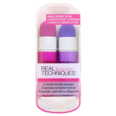 Real Techniques by Sam & Nic, 2 Miracle Remedy Sponges (Dwie małe gąbki podróżne)