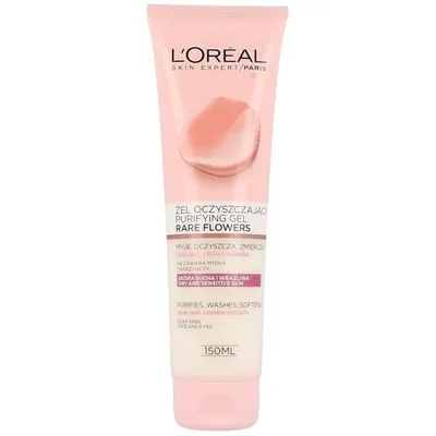 L'Oreal Paris Skin Expert, Rare Flowers, Purifying Gel (Żel oczyszczający  z ekstraktami z róży i jaśminu do skóry suchej i wrażliwej)