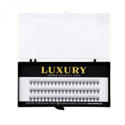 Luxury Kępki rzęs o naturalnym podkręceniu 8 mm