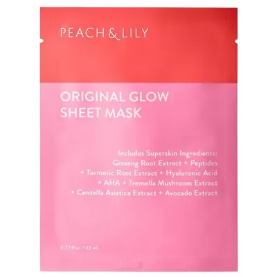 Peach & Lily Original Glow Sheet Mask (Rozświetlająca i nawilżająca maska w płachcie)