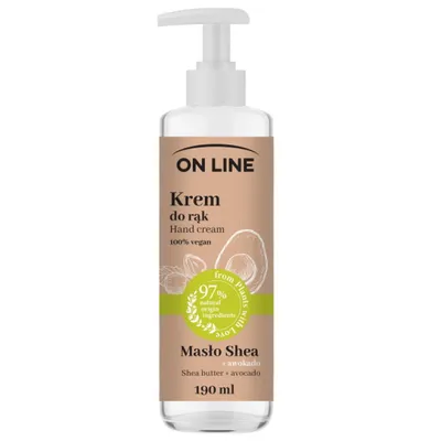 On Line From Plants With Love, Krem do rąk `Awokado & Masło shea`