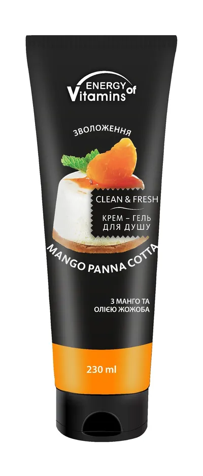 Energy of Vitamins Soft & Fresh Cream Shower Gel Mango Panna Cotta (Kremowy żel pod prysznic `Mango panna cotta`)