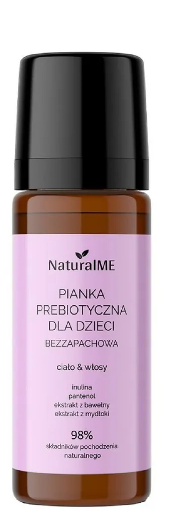 NaturalME Pianka prebiotyczna do ciała i włosów dla dzieci bezzapachowa