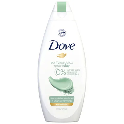 Dove Purifying Detox, Green Clay Shower Gel (Oczyszczający żel pod prysznic `Zielona glinka`)