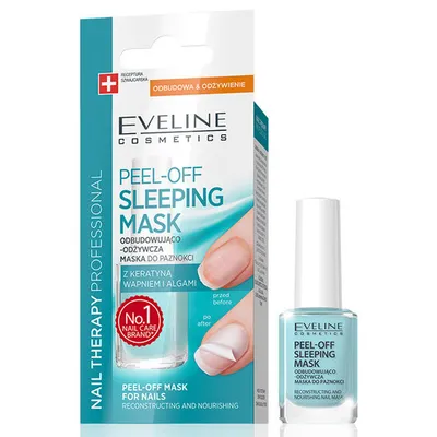 Eveline Cosmetics Nail Therapy Professional, Peel-Off Sleeping Mask (Odbudowująco-odżywcza maska do paznokci)