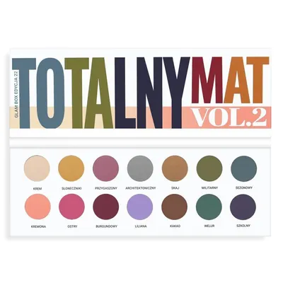 Glam Shop GlamBOX, Paleta cieni do powiek `Totalny mat vol. 2`
