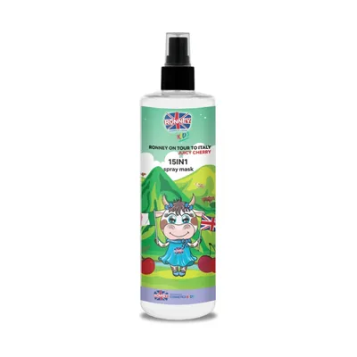 Ronney Kids On Tour  To Italy,  Juicy Cherry 15 in 1 Spray Mask (Spray 15w1  do włosów splątanych i suchych o zapachu soczystej wiśni)