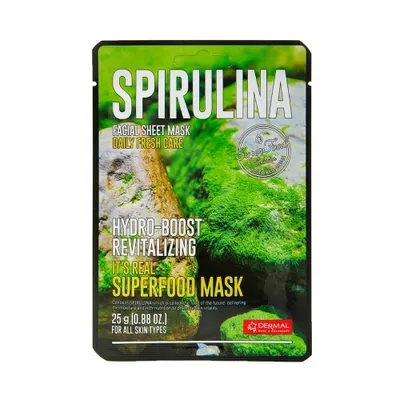 Dermal Korea It's Real Superfood Spirulina Mask (Maseczka w płachcie ze spiruliną)
