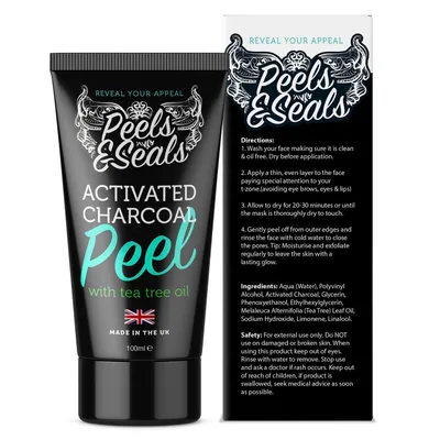Peels & Seals Activated Charcoal Face Peel with Tea Tree Oil (Maska z węgla aktywnego)