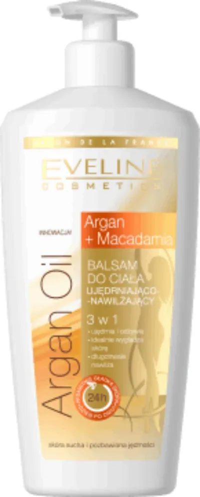Eveline Cosmetics Argan Oil, Balsam ujędrniająco-nawilżający 3 w 1 ` Argan + macadamia`