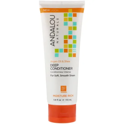 Andalou Naturals Moisture Rich, Deep Conditioner Argan Oil & Shea (Maska głęboko nawilżająca z olejkiem arganowym i masłem shea)