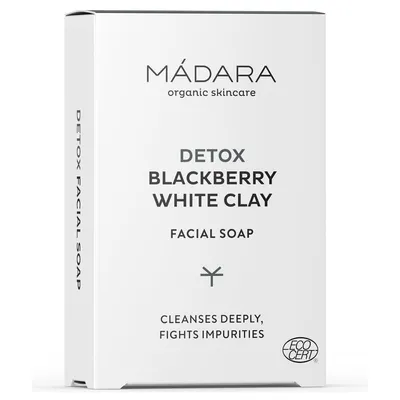 Madara Organic Skincare Detox, Blackberry & White Clay Facial Soap (Mydło do twarzy `Borówka i biała glinka`)