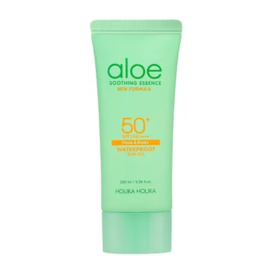 Holika Holika Aloe Soothing Essence New Formula SPF 50+/PA ++++ Waterproof Sun Cream (Wodoodporny krem przeciwsłoneczny do twarzy SPF50 PA++++ (nowa wersja))