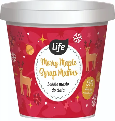 Life Merry Maple Syrup Muffins XMass Body Butter (Lekkie masło do ciała o zapachu babeczek polanych syropem klonowym)