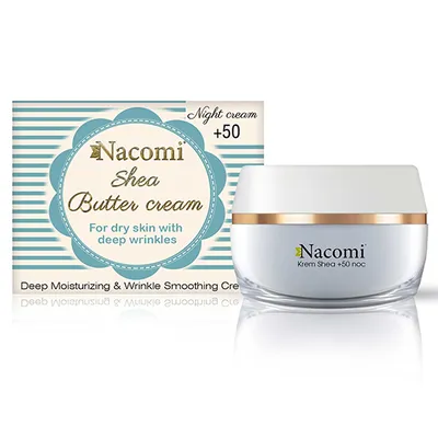 Nacomi Shea Cream with Tripeptyde by Night 50+ (Krem shea na noc z trójpeptydem)