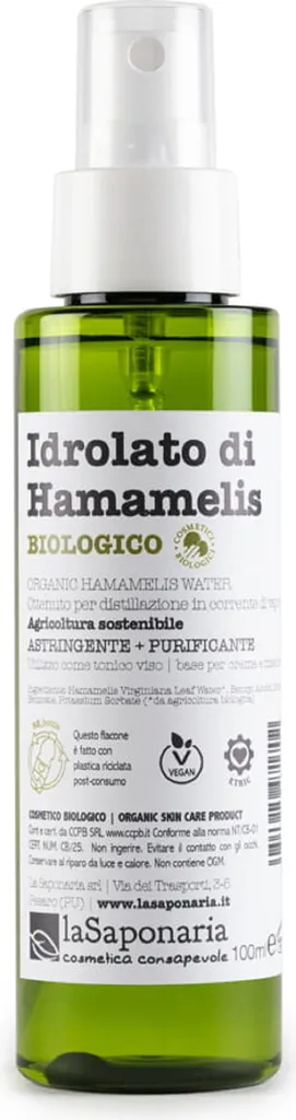 La Saponaria Idrolate di Hammelis Biologico (Organiczny hydrolat z oczaru wirginijskiego)