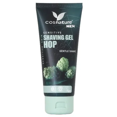 Cosnature Men, Sensitive Shaving Gel Hop (Naturalny łagodzący żel do golenia dla mężczyzn)