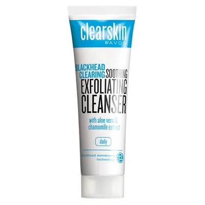 Avon Clearskin, Blackhead Clearing Soothing Exfoliating Cleanser with Aloe Vera & Chamomile Extract (Głęboko oczyszczający żel przeciw wągrom z wyciągiem z aloesu i rumianku)