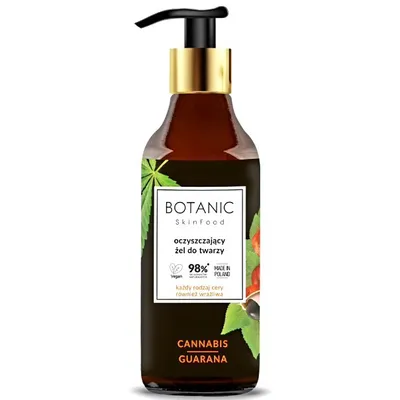Botanic Skin Food Oczyszczający żel do twarzy `Cannabis i guarana`