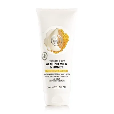 The Body Shop Almond Milk & Honey, Soothing & Restoring Body Lotion (Balsam do ciała `Mleko migdałowe i miód`)