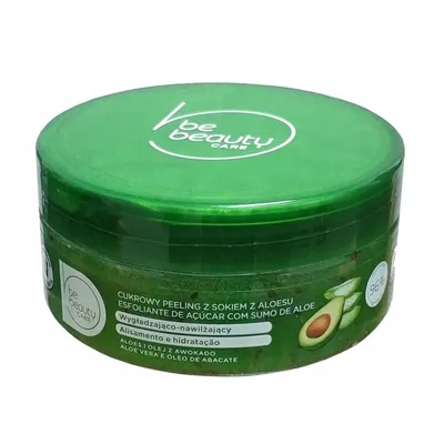 bebeauty Wygładzająco-nawilżający cukrowy peeling z sokiem z aloesu `Aloes i olej z awokado`