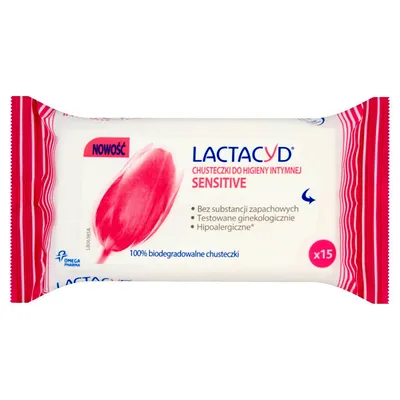 Lactacyd Sensitive, Chusteczki do higieny intymnej