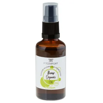 FitComfort Hemp Organic Oil 100% (Tłoczony na zimno olej  kosmetyczny z konopi)