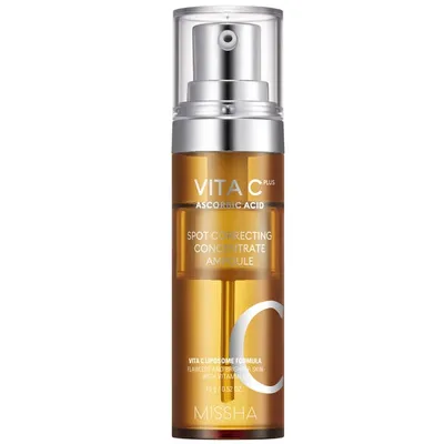 Missha Vita C, Ascorbic Acid, Spot Correcting Cocentrate Ampoule (Ampułka do twarzy korygująca przebarwienia z witaminą C)