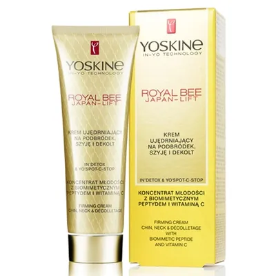 Yoskine Royal Bee Japan-Lift, Firming Cream Chin, Neck & Decolletage (Krem ujędrniający na podbródek szyję i dekolt)