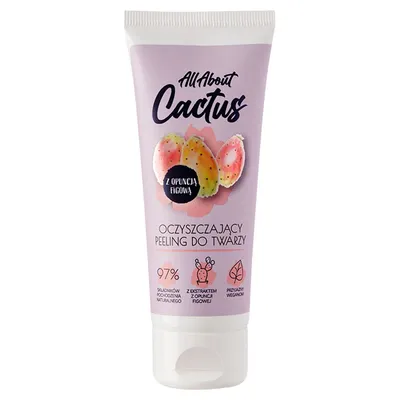 All About Cactus Oczyszczający peeling do twarzy z opuncją figową