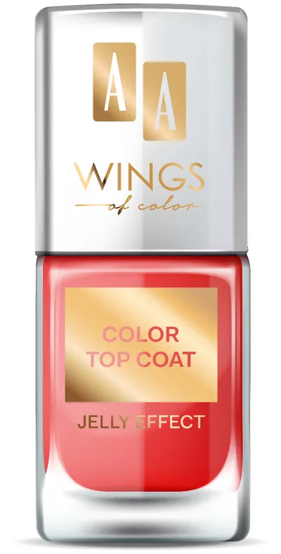 AA Wings of Color Color Top Coat Jelly Efect (Kolorowy zelowy top coat do paznokci)