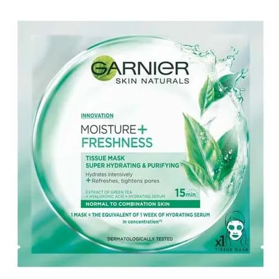 Garnier Moisture + Freshness, Maska kompres `Super nawilżenie i oczyszczenie`