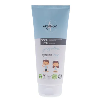 4Organic Szampon i żel do mycia dla dzieci 2 w 1 `Jagódka`