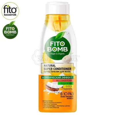 Fitokosmetik Fito Bomb, Balsam do włosów `Regeneracja - kokos & mango`