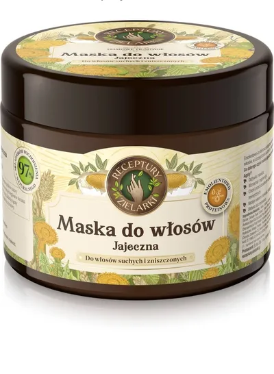 Receptury Zielarki Jajeczna maska do włosów suchych i zniszczonych