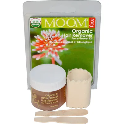 MOOM Organic Hair Remover Face/Travel Kit (Zestaw cukrowy do depilacji twarzy, pach i bikini)