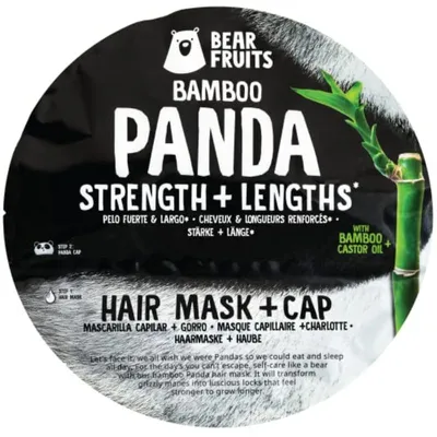 Bear Fruits Bamboo Panda Strength + Lengths Hair Mask + Cap (Maska do włosów z czepkiem)
