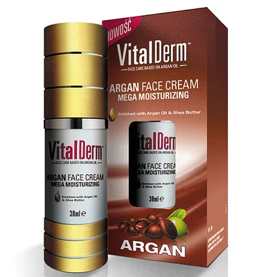 Cosmatrade VitalDerm, Face Cream Argan Mega Moisturizing (Arganowy krem do twarzy)