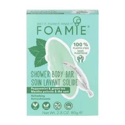 Foamie Shower Body Bar Peppermint & Green Tea (Kostka do ciała 2 w 1)