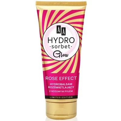 AA Hydro Sorbet Glow, Balsam rozświetlającyz różowym pyłem `Glow Rose`