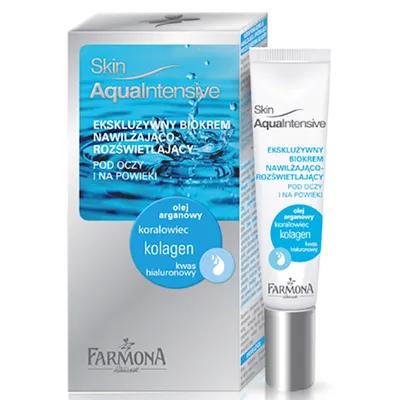 Farmona Skin Aqua Intensive, Exclusive Bio - Cream Moisturizing and Brightening under Eyes and Eyelids (Krem nawilżająco - rozświetlający na powieki i pod oczy)