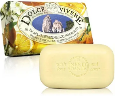 Nesti Dante Dolce Vivere Capri, Orange Blossom, Frosted Mandarine & Basil Natural Soap (Naturalne mydło toaletowe `Kwiat pomarańczy, mrożona mandarynka & bazylia`)