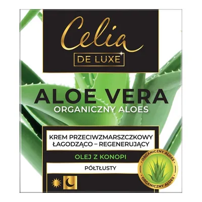 Celia De Luxe, Aloe Vera, Krem do twarzy półtłusty łagodząco - regenerujący