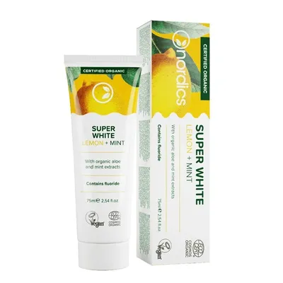 Nordics Lemon & Mint, Whitening Toothpaste (Cytryna i Mięta, Wybielająca pasta do zębów)